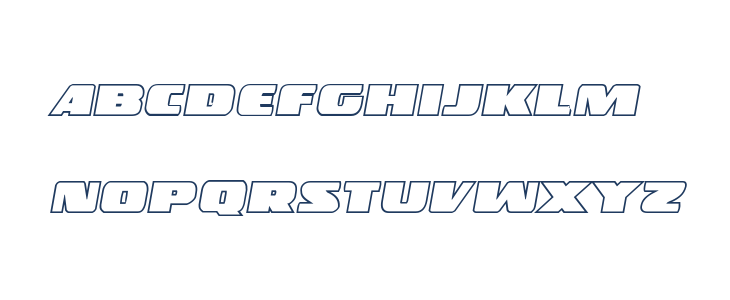 Police Cruiser Outline Italic Lowercase