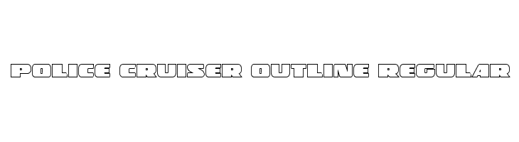 Police Cruiser Outline Regular  フリーフォントのダウンロード