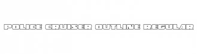Police Cruiser Outline Regular  Frei Schriftart Herunterladen