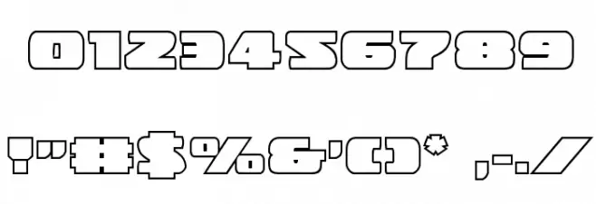 Police Cruiser Outline Regular Font OTHER CHARS