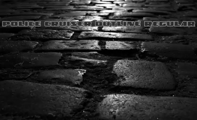 Police Cruiser Outline Regular Font examples