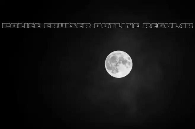 Police Cruiser Outline Regular Font examples