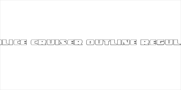 Police Cruiser Outline Regular Logo