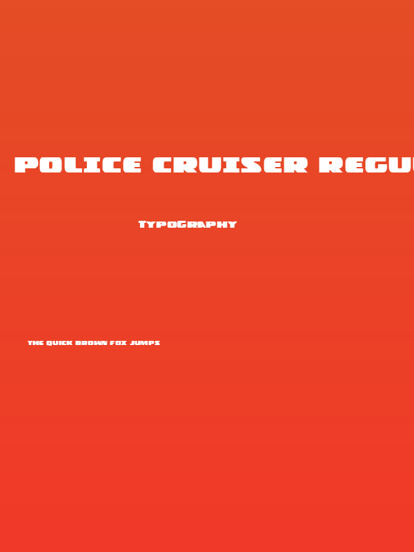 Police Cruiser Regular Poster