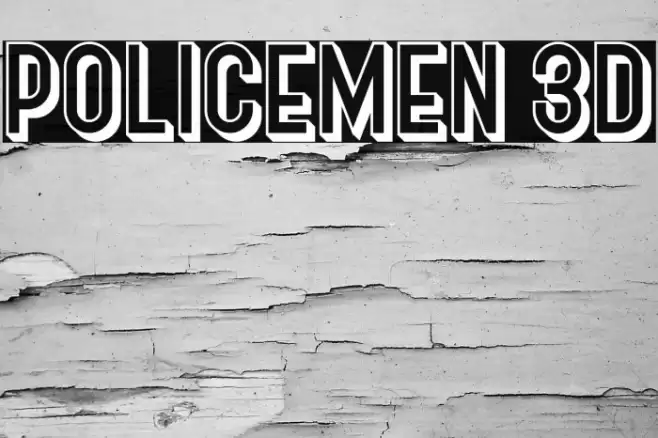 Policemen 3D Font examples