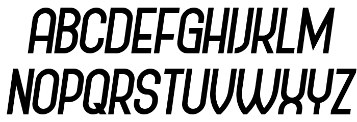 Policemen Black Italic Font LOWERCASE
