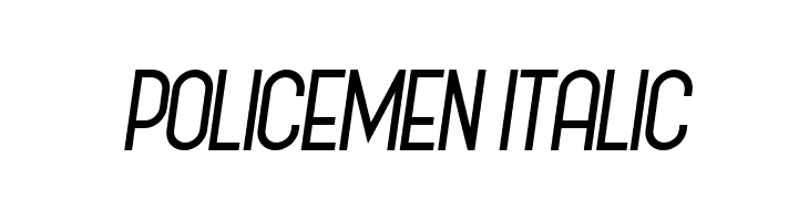 Policemen Italic  Free Fonts Download