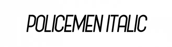 Policemen Italic  Fuentes Gratis Descargar