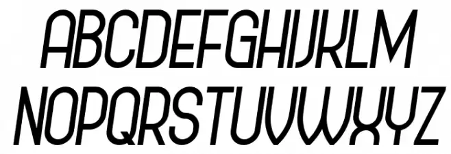 Policemen Italic Schriftart Groß