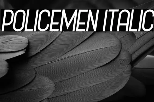 Policemen Italic Font examples