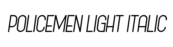 Policemen Light Italic  font caratteri gratis
