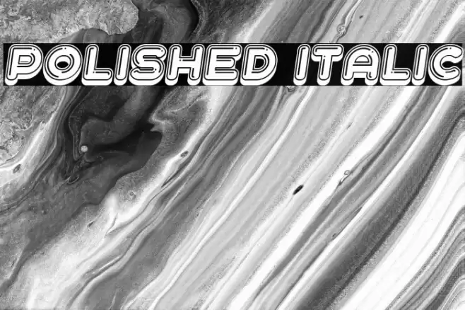 Polished Italic Font examples