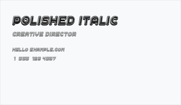 Polished Italic Business Card