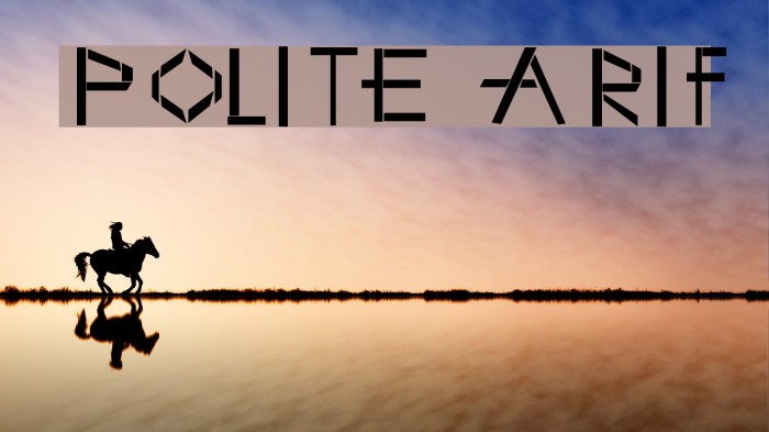 Polite Arif Font examples