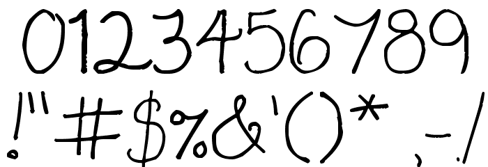Polite Script Font OTHER CHARS