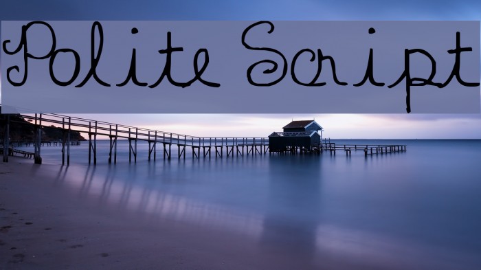 Polite Script Font examples