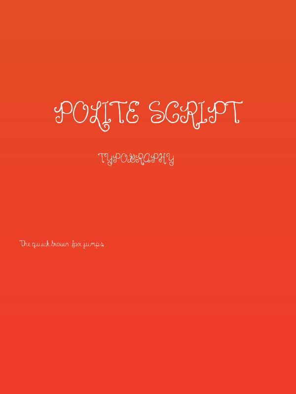 Polite Script Poster