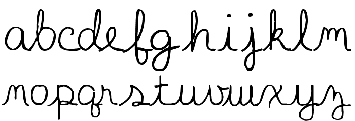 Polite Script Font LOWERCASE