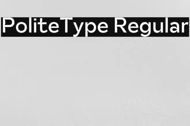 PoliteType Regular Polices examples