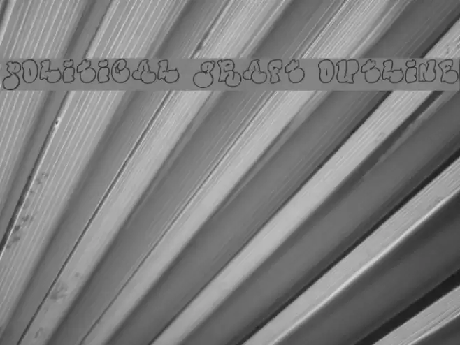 Political Graft Outline Font examples