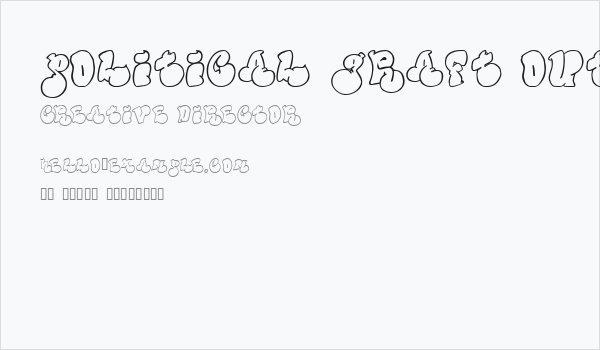 Political Graft Outline Business Card