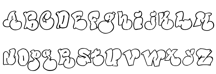 Political Graft Outline Font LOWERCASE