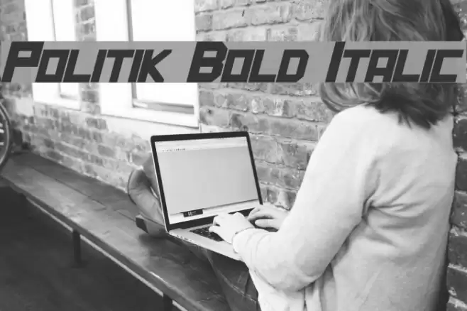Politik Bold Italic Font examples