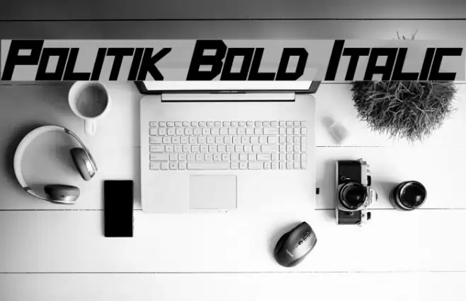 Politik Bold Italic Font examples
