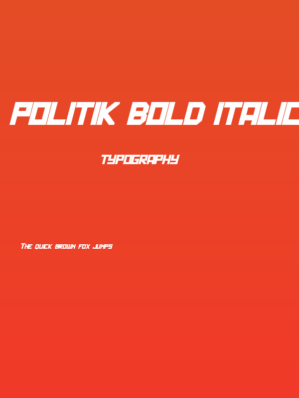 Politik Bold Italic Poster