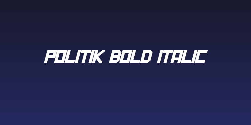 Politik Bold Italic Social Header