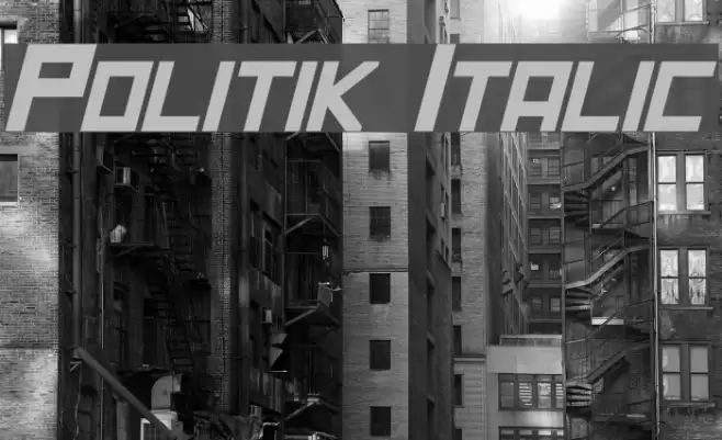 Politik Italic Font examples