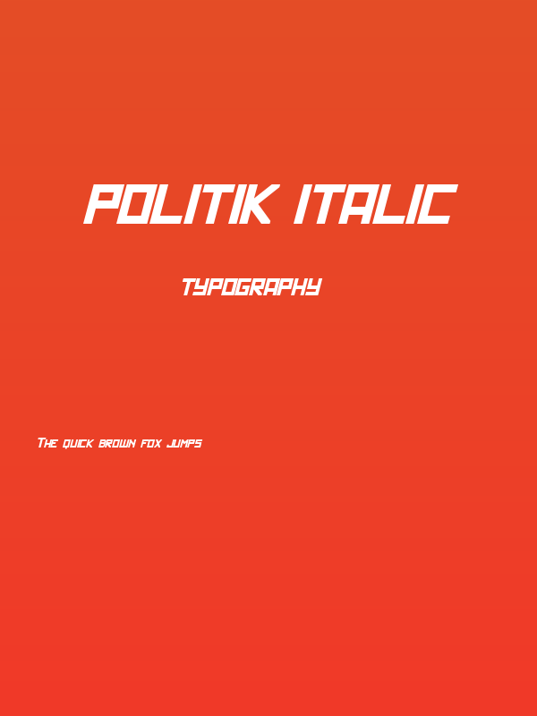 Politik Italic Poster