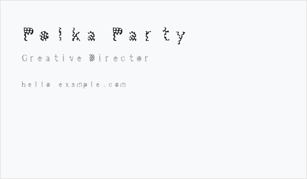 Polka Party Business Card