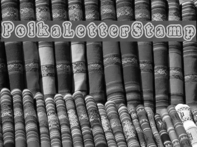 PolkaLetterStamp Font examples