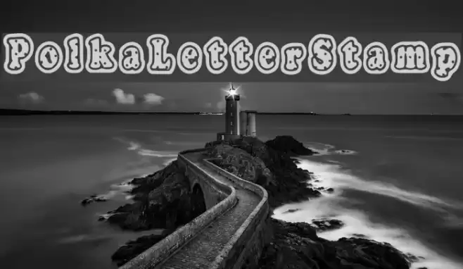 PolkaLetterStamp Font examples