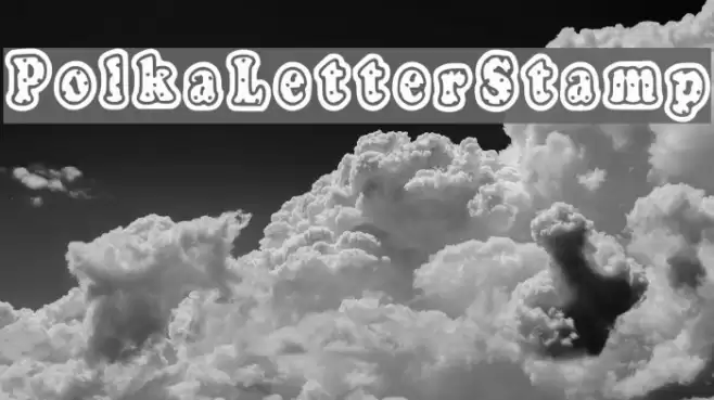 PolkaLetterStamp Font examples