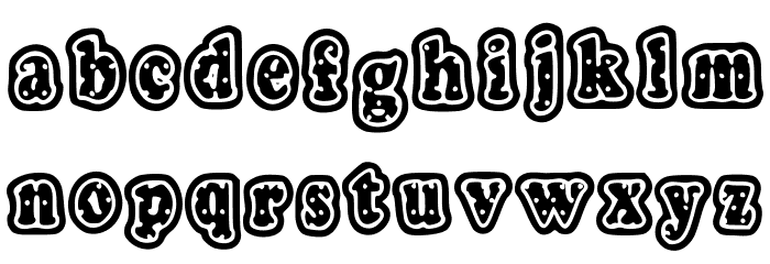 PolkaLetterStamp Font LOWERCASE