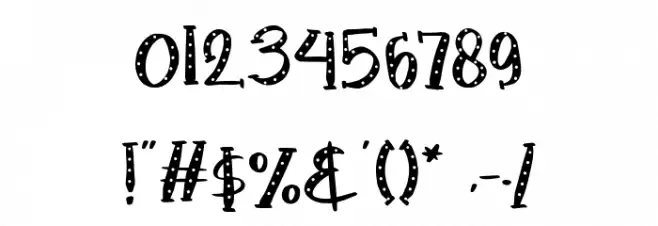 Polkadot Font OTHER CHARS