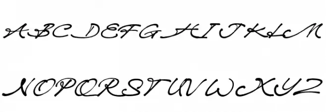 Pollard_Signature फ़ॉन्ट अपरकेस