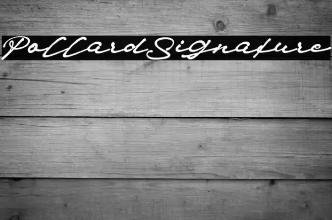Pollard_Signature Font examples