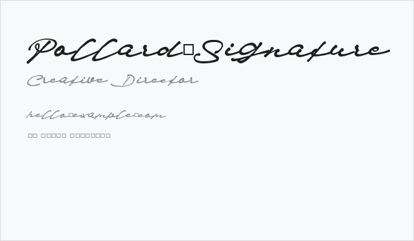 Pollard_Signature Business Card
