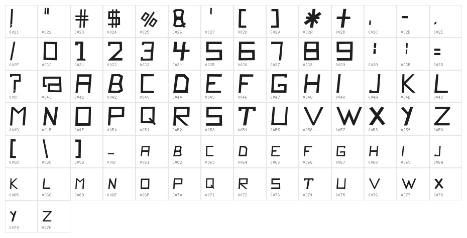 PolloAsado-Regular Character Map