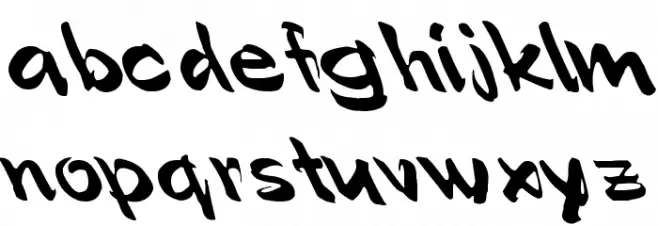 Polo Semi Script Leftified Schriftart Kleinbuchstaben