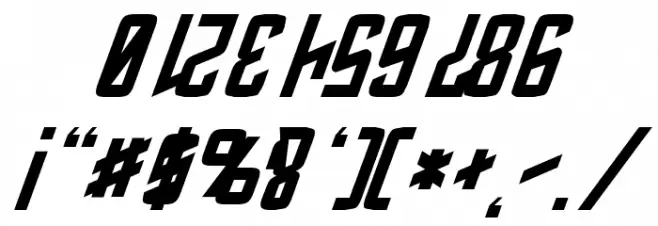 Polski DIN Trek Kursywa Шрифта ДРУГИЕ символов