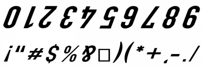 Polski Din Kursivschrift Breit Font OTHER CHARS