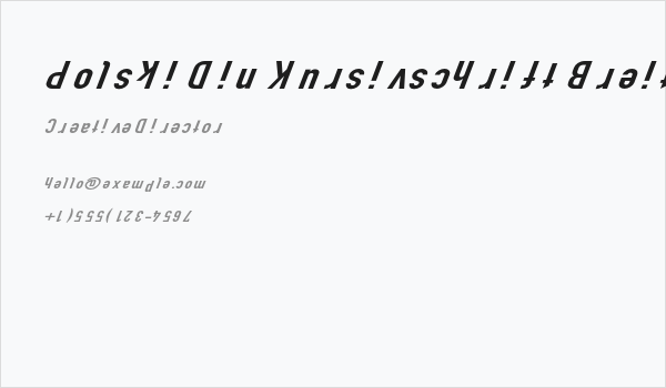 Polski Din Kursivschrift Breit Business Card