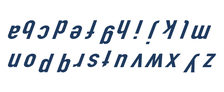 Polski Din Kursivschrift Breit Lowercase