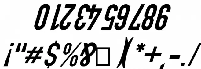 Polski Din Kursivschrift Font OTHER CHARS