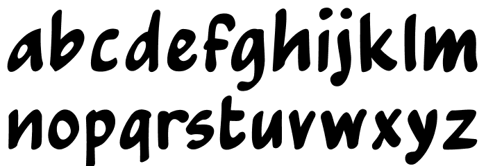 Polsyh Schriftart Kleinbuchstaben