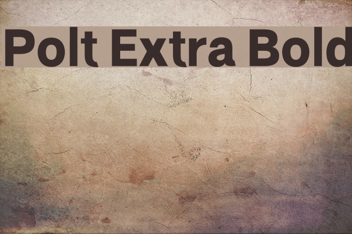 Polt Extra Bold Font examples